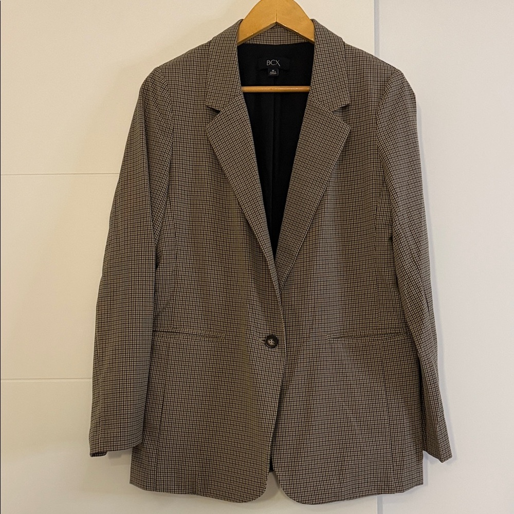 BCX Checkered Brown Blazer
